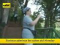 Turistas admiran los saltos del monday