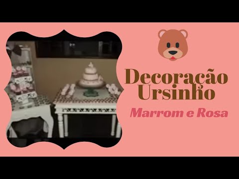 Decoração Anjo. Marrom e Rosa.