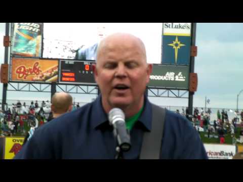 Ed McKendry sings National Anthem - Air Products Night @ IronPigs 6-17-10