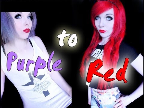 how to color red hair purple