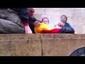 Greek protesters burned a German flag