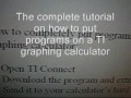 How to put games and programs on a TI graphing calculator