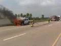 I-80 CAR FIRE-MINOOKA,IL FULLY INVOLVED CHEVY BLAZER