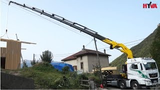 Building house in French Alps – HyvaCrane and MAN for big job