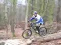 Riding at the MTB Freeride Park Okeford Hill Dorset UK Riding at the MTB Freeride Park Okeford Hill Dorset UK