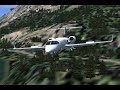 FS2004 | Learjet 45 | Small runway, trees, mountains.