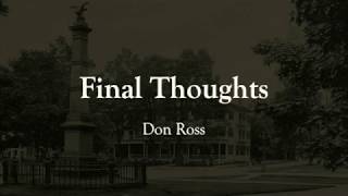 Final Thoughts: Don Ross