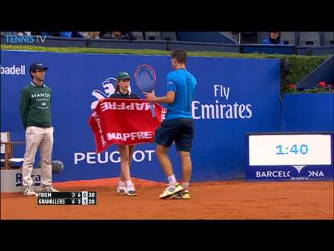 Dominic Thiem Hits Hot Shot in Barcelona