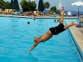 adam teaching james to dive