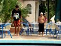 adam teaching james to dive