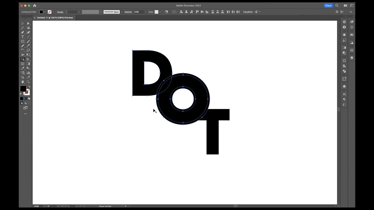 Overlapping Text effect - Adobe Illustrator