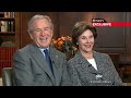 diane sawyer sits down with the former president and first lady to discuss terrorism, painting and his new library.