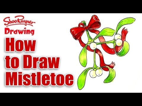 how to draw mistletoe