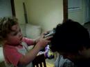 Lakyn shaves Kyle\