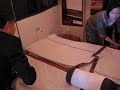 Making a double bed on the SQ A380 suite class
