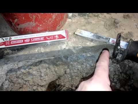 how to cut cast iron drain pipe