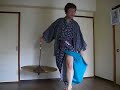 時代劇のカツラ無しで稽古着のままで「敬老会」で踊るために稽古中です。