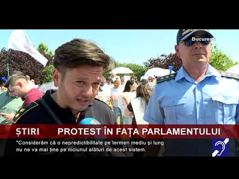 Protest în fața Parlamentului