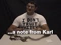    a note from karl