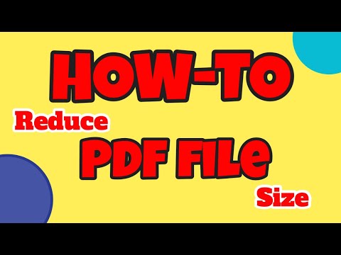 how to reduce the size of pdf file