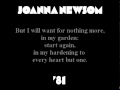 Joanna Newsom - '81 (with lyrics)