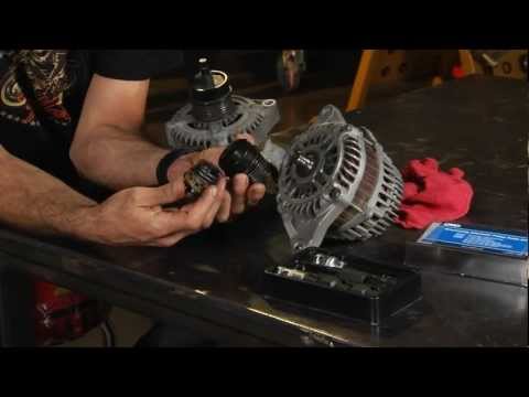 how to remove alternator pulley nut