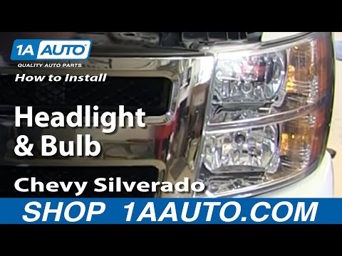 How To Install Change Headlight and Bulb 2007-13 Chevy Silverado