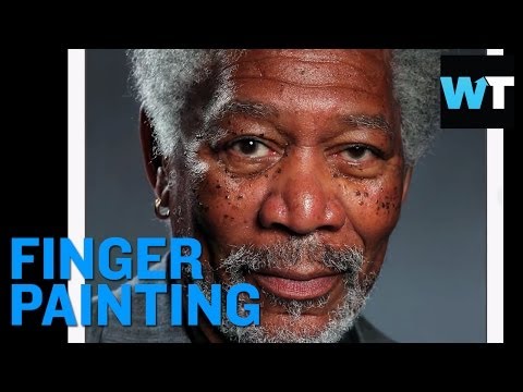 Morgan Freeman iPad Finger Painting Is Spot On | What's Trending Now