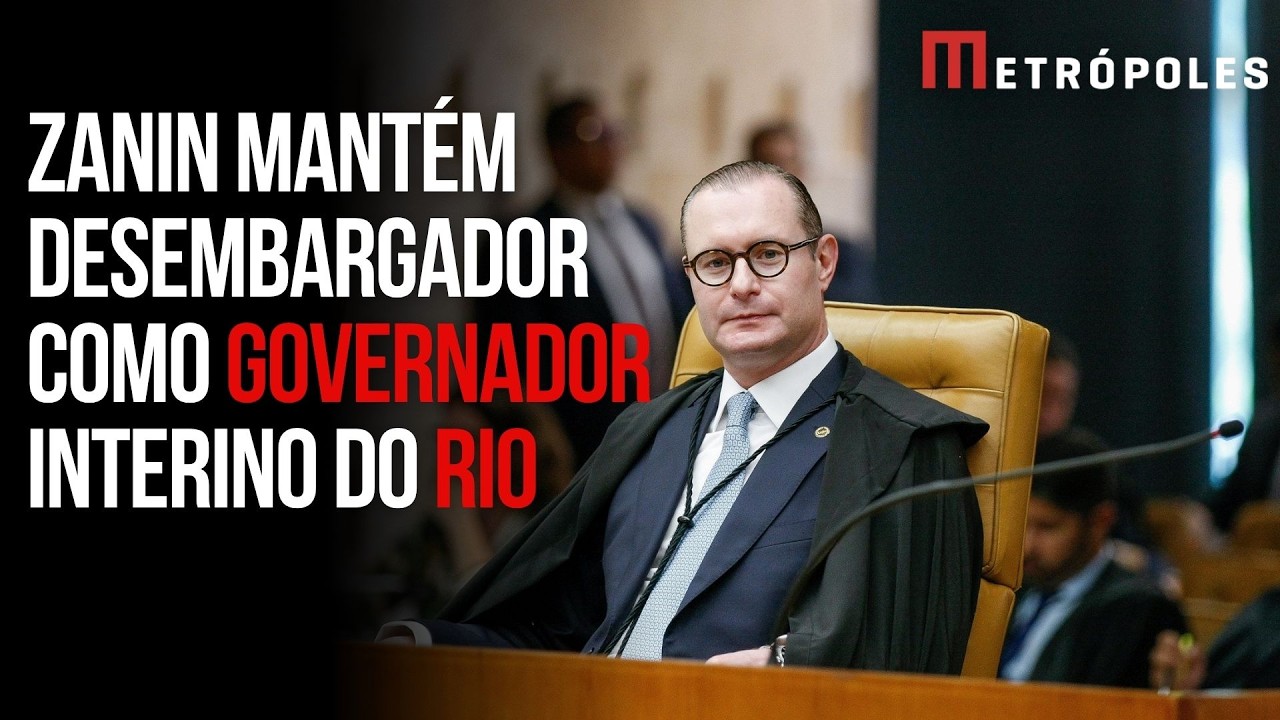 Zanin mantém presidente do TJ como governador interino do Rio
