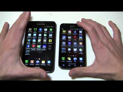 Samsung Galaxy Note vs. Samsung Galaxy S II Skyrocket Dogfight Part 1