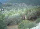 Trayecto de Soller a Mallorca filmado desde el balconcillo del último vagón.