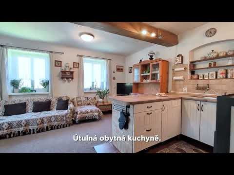 Video Prodej rodinného domu (chalupy), Roztoky u Jilemnice, pozemek 1 900 m² s vlastním potokem