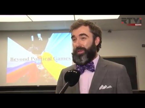 Peter Zalmayev (Залмаев) speaks at the Ukr-Russian Conflict Panel at NYU, RTVi, May 5, 2016