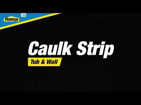 Caulk Strip, Floor & Tub, White, 1.25" x 5'