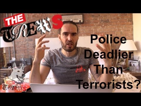 Homeless Man Shot By LAPD - Are Police Deadlier Than Terrorists? Russell Brand The Trews (E267)