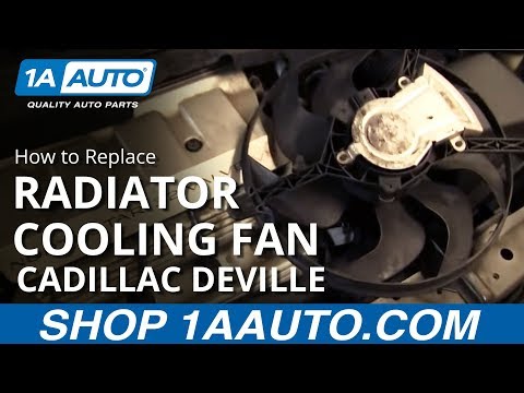 How To Install Repair Replace Radiator Engine Cooling Fan Cadillac Deville 94-99 1AAuto.com
