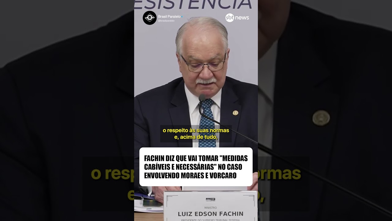 Fachin anunciou que o STF vai tratar das mensagens entre Moraes e Vorcaro