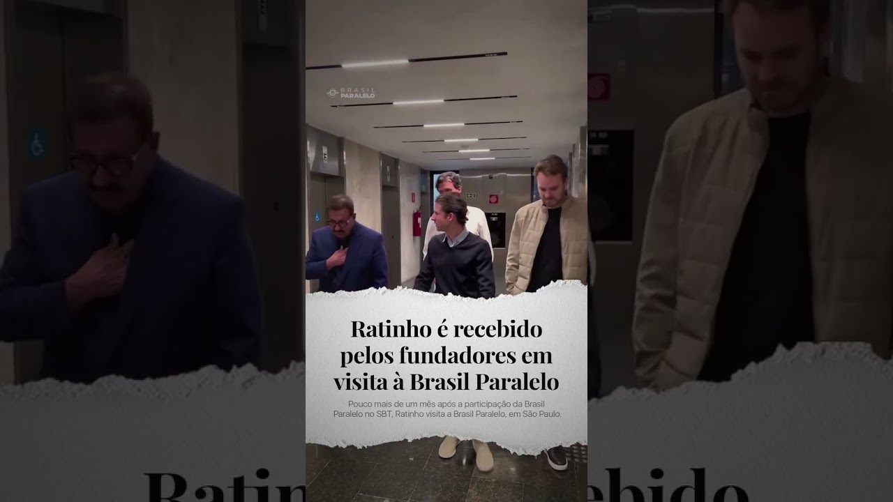 Ratinho é recebido pelos fundadores em visita à Brasil Paralelo