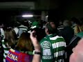 Celtic  fans leaving the Nou Camp