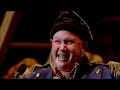 Matt Lucas performing the role of Thenardier in the O2 Arena London.