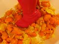 Crush orange with Platform Boots 6 inch Red Thigh High Part2