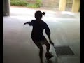 Belle carving tight turns on her Ripstik