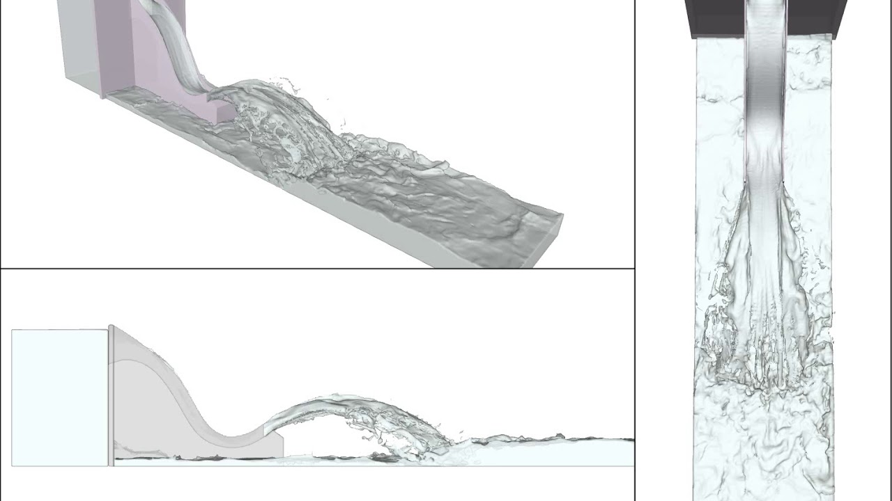 Flip Bucket Spillway | FLOW-3D HYDRO