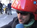 Bomberos a pedal en Barcelona