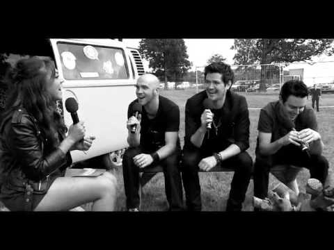 The Script backstage at V Festival