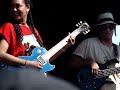 sue foley, deborah coleman, and roxanne potvin jamming at the north atlantic blues fest in rockland maine july 2007