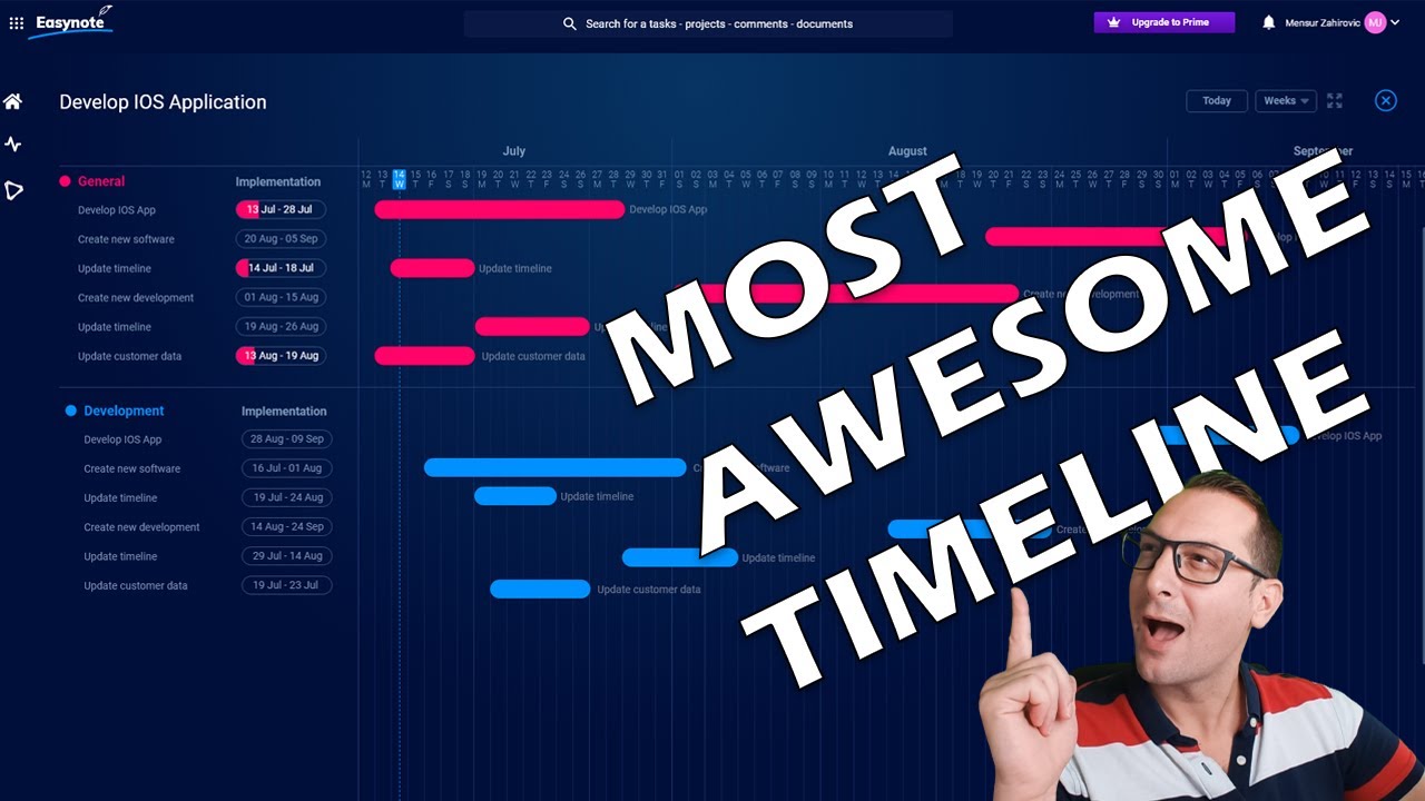 Timeline (Gantt) how to use it?