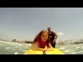 Tandem Surfing with Grace at Oceanside's COOP Soccer/ Mauli-Ola Foundation Booth