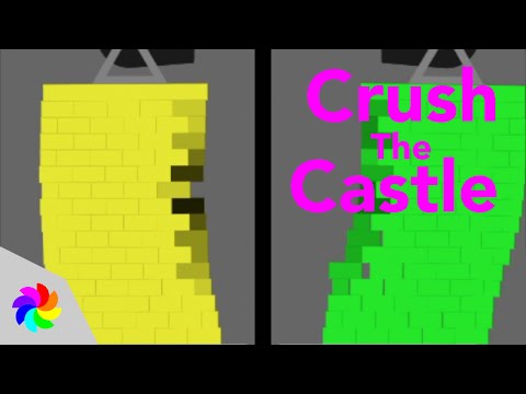 Race To Castle Destruction - Algodoo Marble Race