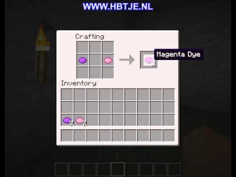 how to make a purple dye in minecraft